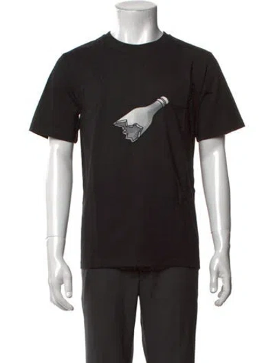 Pre-owned Marcell Von Berlin Graphic Print Crew Neck T-shirt W/ Tags In Black