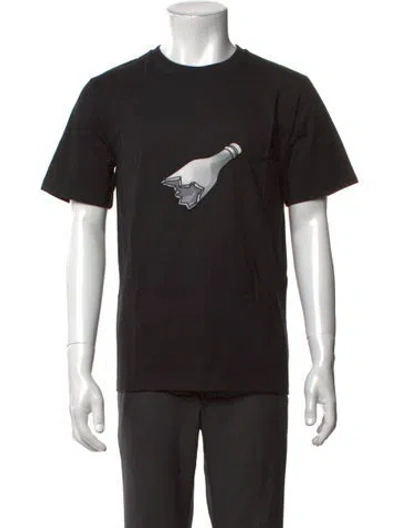 Pre-owned Marcell Von Berlin Graphic Print Crew Neck T-shirt W/ Tags In Black