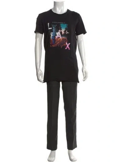Pre-owned Marcell Von Berlin Graphic Print Crew Neck T-shirt W/ Tags In Black
