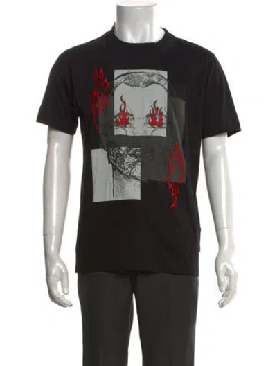 Pre-owned Marcell Von Berlin Graphic Print Crew Neck T-shirt W/ Tags In Black