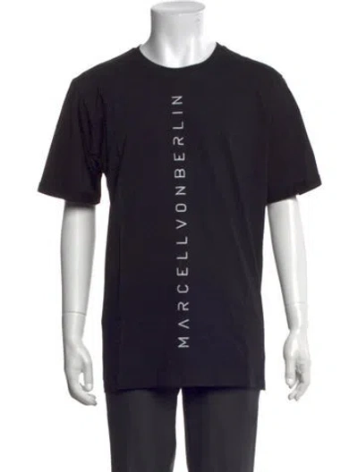 Pre-owned Marcell Von Berlin Graphic Print Crew Neck T-shirt W/ Tags In Black