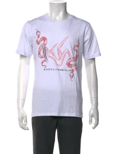 Pre-owned Marcell Von Berlin Graphic Print Crew Neck T-shirt W/ Tags In Black