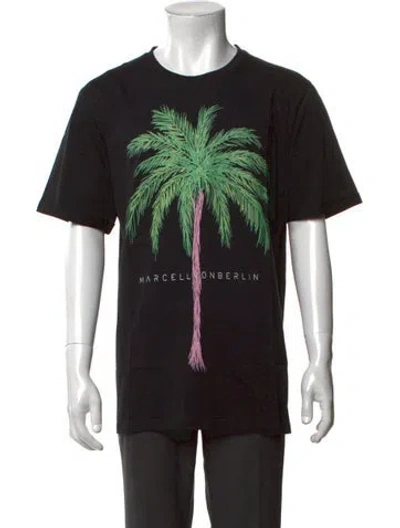 Pre-owned Marcell Von Berlin Graphic Print Crew Neck T-shirt W/ Tags In Black