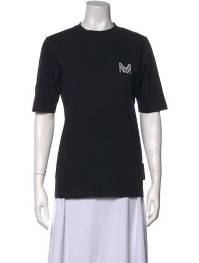 Pre-owned Marcell Von Berlin Graphic Print Crew Neck T-shirt W/ Tags In Black