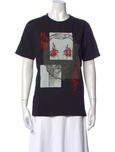 Pre-owned Marcell Von Berlin Graphic Print Crew Neck T-shirt W/ Tags In Black