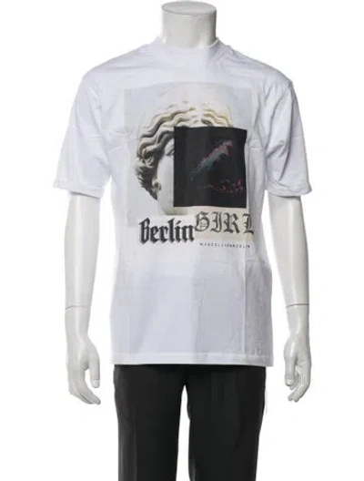 Pre-owned Marcell Von Berlin Graphic Print Crew Neck T-shirt W/ Tags In Black/white