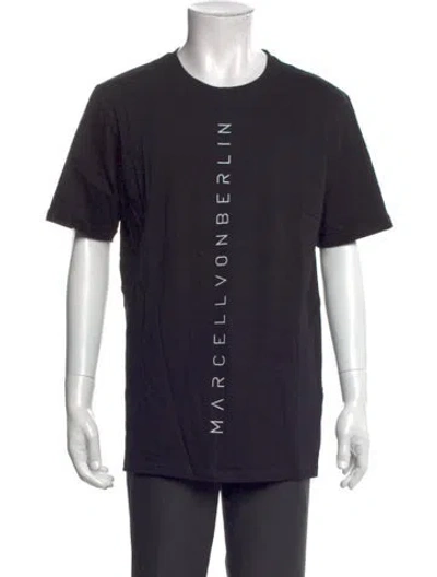 Pre-owned Marcell Von Berlin Graphic Print Crew Neck T-shirt W/ Tags In Blue