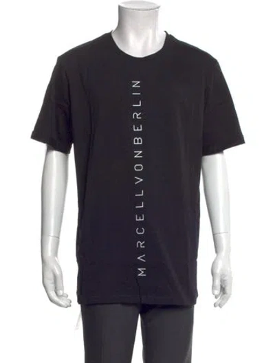 Pre-owned Marcell Von Berlin Graphic Print Crew Neck T-shirt W/ Tags In Blue