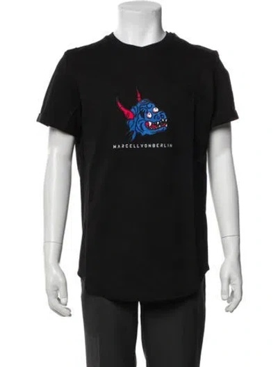 Pre-owned Marcell Von Berlin Graphic Print Crew Neck T-shirt W/ Tags In Blue