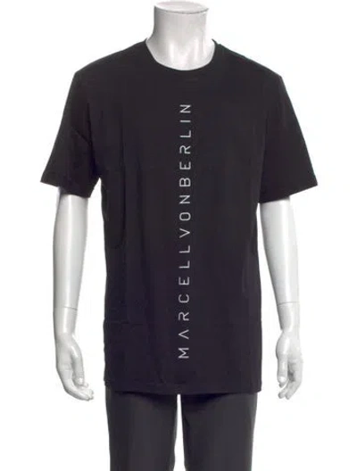 Pre-owned Marcell Von Berlin Graphic Print Crew Neck T-shirt W/ Tags In Blue