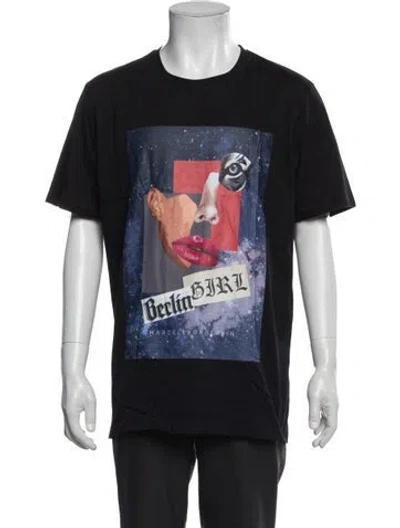 Pre-owned Marcell Von Berlin Graphic Print Crew Neck T-shirt W/ Tags In Blue