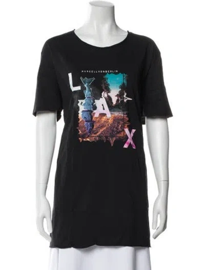 Pre-owned Marcell Von Berlin Graphic Print Crew Neck T-shirt W/ Tags In Gray