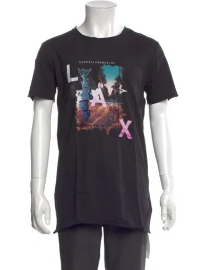 Pre-owned Marcell Von Berlin Graphic Print Crew Neck T-shirt W/ Tags In Multi