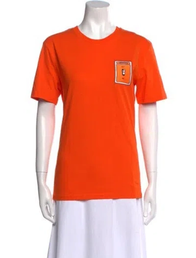 Pre-owned Marcell Von Berlin Graphic Print Crew Neck T-shirt W/ Tags In Orange