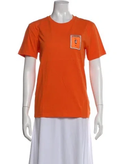 Pre-owned Marcell Von Berlin Graphic Print Crew Neck T-shirt W/ Tags In Orange