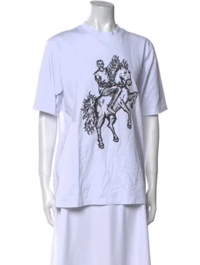 Pre-owned Marcell Von Berlin Graphic Print Crew Neck T-shirt W/ Tags In White