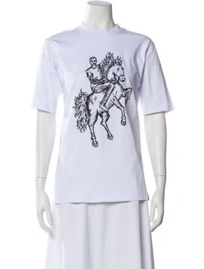 Pre-owned Marcell Von Berlin Graphic Print Crew Neck T-shirt W/ Tags In White