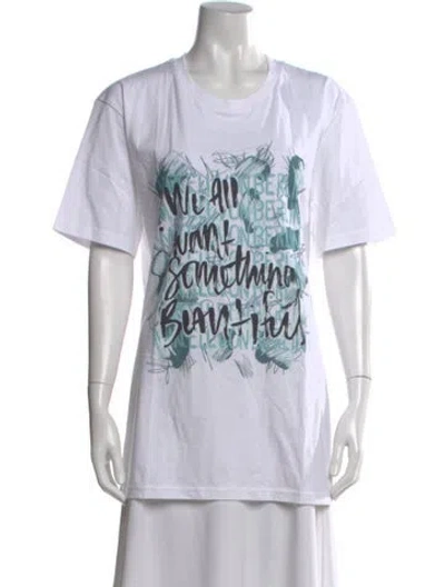 Pre-owned Marcell Von Berlin Graphic Print Crew Neck T-shirt W/ Tags In White