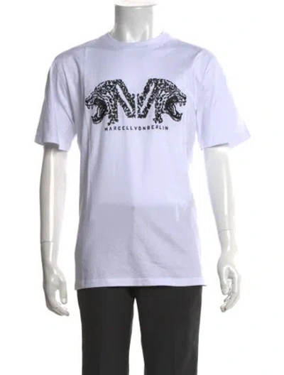 Pre-owned Marcell Von Berlin Graphic Print Crew Neck T-shirt W/ Tags In White