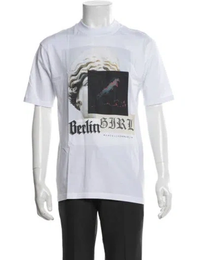 Pre-owned Marcell Von Berlin Graphic Print Crew Neck T-shirt W/ Tags In White