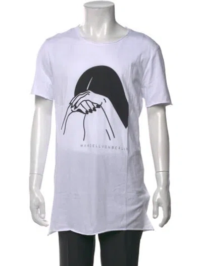 Pre-owned Marcell Von Berlin Graphic Print Crew Neck T-shirt W/ Tags In White