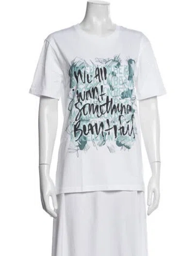 Pre-owned Marcell Von Berlin Graphic Print Crew Neck T-shirt W/ Tags In White