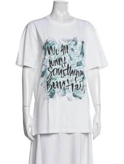 Pre-owned Marcell Von Berlin Graphic Print Crew Neck T-shirt W/ Tags In White