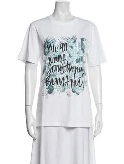 Pre-owned Marcell Von Berlin Graphic Print Crew Neck T-shirt W/ Tags In White