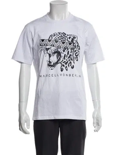Pre-owned Marcell Von Berlin Graphic Print Crew Neck T-shirt In White