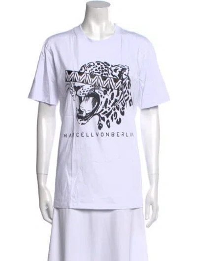 Pre-owned Marcell Von Berlin Graphic Print Crew Neck T-shirt In White