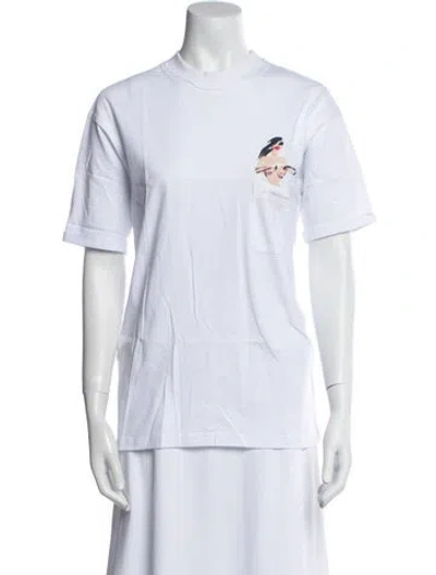 Pre-owned Marcell Von Berlin Graphic Print Crew Neck T-shirt In White