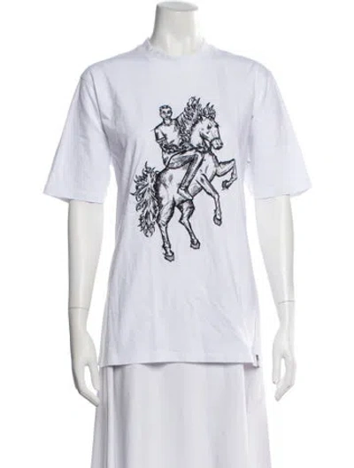 Pre-owned Marcell Von Berlin Graphic Print Crew Neck T-shirt In White