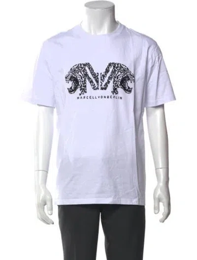 Pre-owned Marcell Von Berlin Graphic Print Crew Neck T-shirt In White