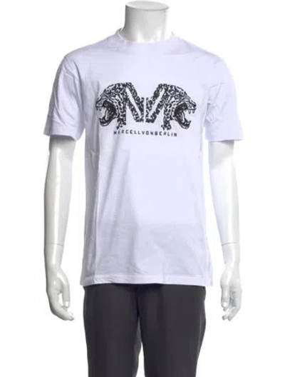 Pre-owned Marcell Von Berlin Graphic Print Crew Neck T-shirt In White