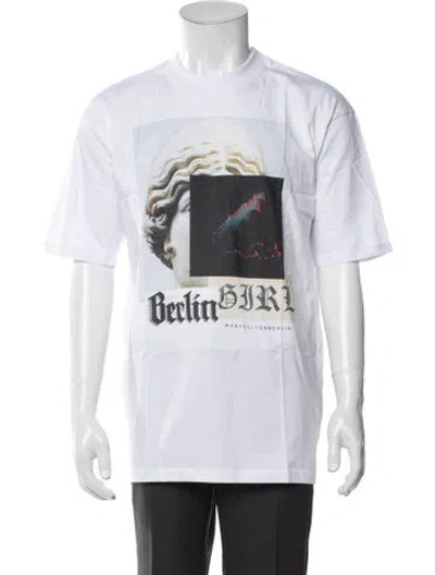 Pre-owned Marcell Von Berlin Graphic Print Crew Neck T-shirt In White