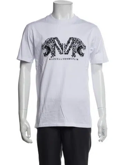 Pre-owned Marcell Von Berlin Graphic Print Crew Neck T-shirt In White