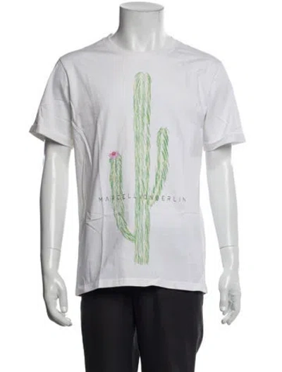 Pre-owned Marcell Von Berlin Graphic Print Crew Neck T-shirt In White
