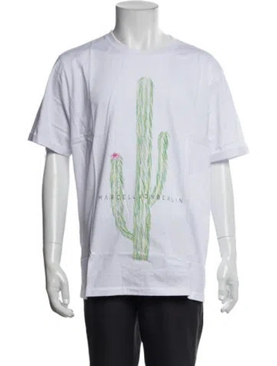 Pre-owned Marcell Von Berlin Graphic Print Crew Neck T-shirt In White