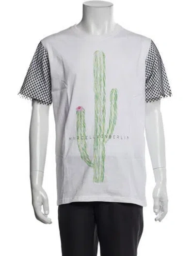 Pre-owned Marcell Von Berlin Graphic Print Crew Neck T-shirt In White