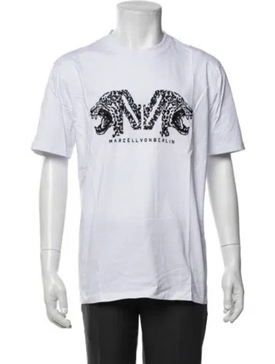 Pre-owned Marcell Von Berlin Graphic Print Crew Neck T-shirt In White