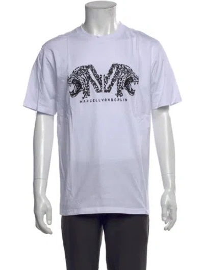 Pre-owned Marcell Von Berlin Graphic Print Crew Neck T-shirt In White