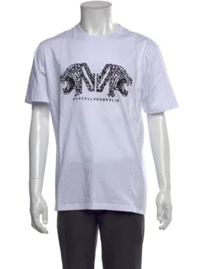 Pre-owned Marcell Von Berlin Graphic Print Crew Neck T-shirt In White