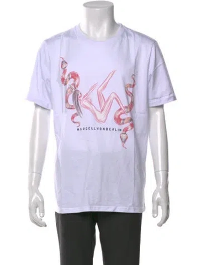 Pre-owned Marcell Von Berlin Graphic Print Crew Neck T-shirt In White