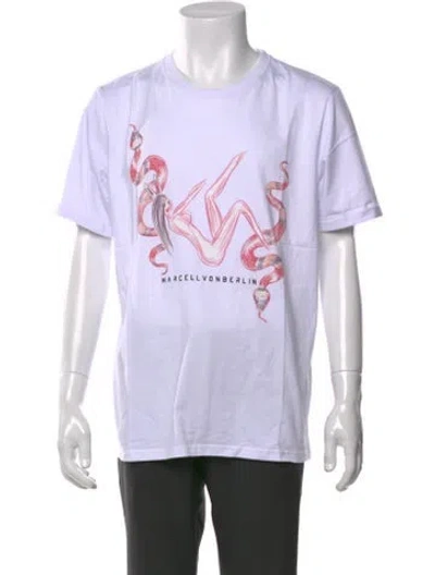 Pre-owned Marcell Von Berlin Graphic Print Crew Neck T-shirt In White