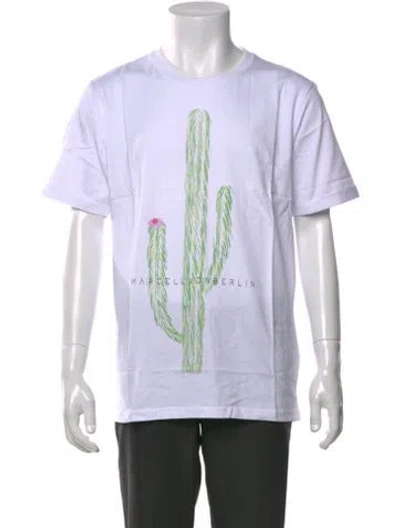 Pre-owned Marcell Von Berlin Graphic Print Crew Neck T-shirt In White