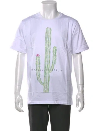 Pre-owned Marcell Von Berlin Graphic Print Crew Neck T-shirt In White