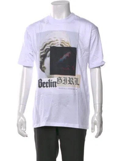 Pre-owned Marcell Von Berlin Graphic Print Crew Neck T-shirt In White