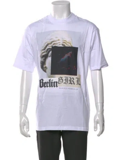 Pre-owned Marcell Von Berlin Graphic Print Crew Neck T-shirt In White