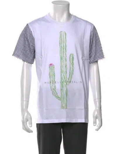 Pre-owned Marcell Von Berlin Graphic Print Crew Neck T-shirt In White