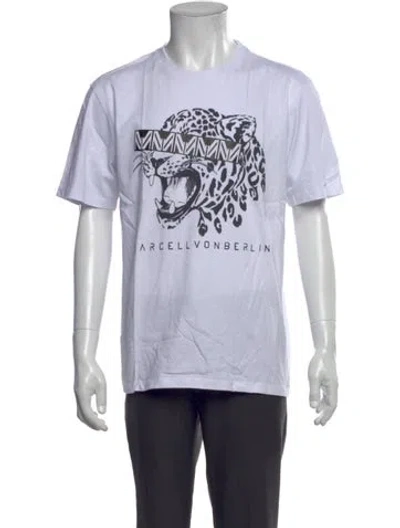 Pre-owned Marcell Von Berlin Graphic Print Crew Neck T-shirt In White